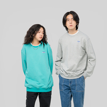 immpfne sysom国潮印花宽松ins男女情侣潮流湖蓝色加绒卫衣休闲潮