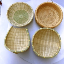 农家竹pp制品筲箕手nj圆米捞沥水晾晒装馒头水果篮青皮