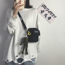 帆布(小)pp包女包20nj式潮韩款百搭斜挎包女ins风学生少女单肩包