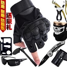 战术半pp手套男士夏nj格斗拳击户外骑行机车摩托运动健身手套
