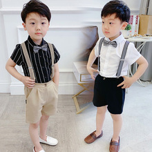 宝宝西pp套装夏男童nj带裤休闲西服花童礼服主持的走秀演出服