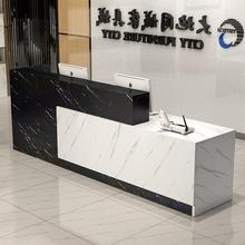 收银吧pp超市店便利nj型柜台办公桌转角台前台接待台简约现代