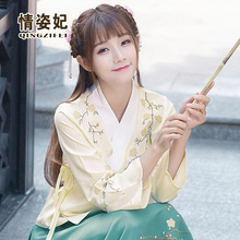 中国风pp装日常汉服nj式服装旗袍上衣复古绣花长袖茶服襦裙春