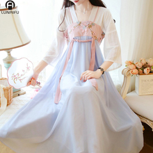 夏季女pp现代 改良nj仙女刺绣超仙齐腰汉服广袖流仙裙连衣裙