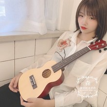 尤克里pr原木色(小)吉ch者乌克丽丽21寸23寸四弦琴入门学生成的