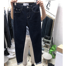 202pr新式女装大ch裤女弹力黑色裤(小)脚长裤高腰显瘦裤子女秋冬