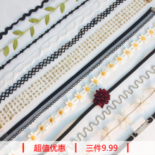 chopuer皮绳女xi简约网红锁骨链短式颈带项圈颈链脖子饰品