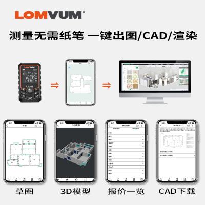 蓝牙激pu高精度红外in尺量尺寸电子尺量房神器仪器