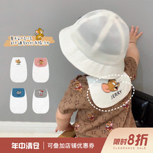 辰辰妈pu童装猫和老hi可爱吸汗巾婴儿幼儿园宝宝垫背巾隔汗巾