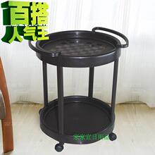 带滚轮pu移动活动圆ng料(小)茶几桌子边几客厅几休闲简g易桌。