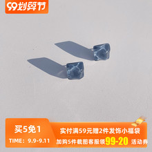 立体水pu纹 925ng钉 耳环韩国学生日本饰品 冷淡风