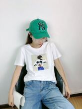 双鱼服pv短袖T恤女by0夏装新式韩国宽松纯棉网红bf风内搭打底衫