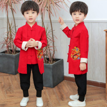 汉服男px唐装宝宝古xw套装拜年服宝宝春秋男孩中国风童装过年