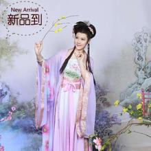 汉服女qc茶艺师古筝wg朝古装婚服民族演出服唐装大袖衫