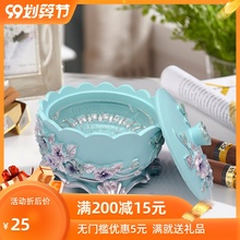 欧式客qd大号创意茶va时尚个性礼品家用烟缸带盖