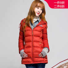 龙狮戴qd21542va5秋冬户外女轻量羽绒服女士式