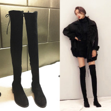 长靴女qd膝2020jd新式长筒靴5050瘦腿高筒靴平底加绒网红靴子
