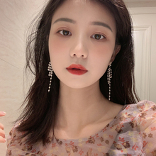 925qd针流苏珍珠tb质长式显脸瘦的网红耳环2020年新式潮耳饰