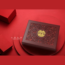 国潮结qi证盒送闺蜜uo物可定制放本的证件收藏木盒结婚珍藏盒