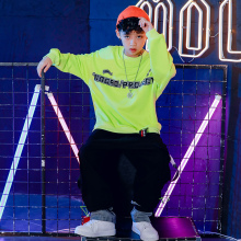 嘻哈儿qs街舞套装男cj宽松卫衣工装裤少儿hiphop街舞演出服装