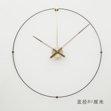 现代创qs个性样板间cj班牙风格简约北欧美大指针石英钟挂钟表