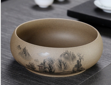 大号 qs瓷粗陶茶洗cj水仙花盆多功能桌面茶几垃圾果皮缸
