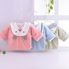 新生儿qs尚服纯棉加cj初生棉半背衣婴儿棉衣服0春秋冬式3个月