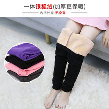 女童春qs打底裤加绒cj穿秋冬装纯色裤子2021新式女宝宝保暖潮