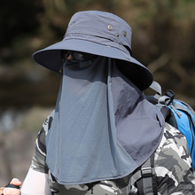 帽子男qs夏天户外钓cj肩功能渔夫帽防晒遮阳帽太阳帽登山旅游