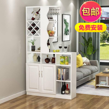 隔断柜qu关柜简约现ya柜酒柜双面烤漆装饰储物屏风间厅柜