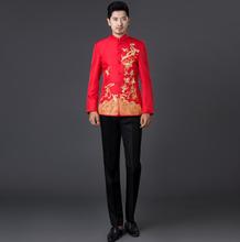 新成的qy山装大合唱bk男青花瓷古筝二胡民乐演奏表演服装中国