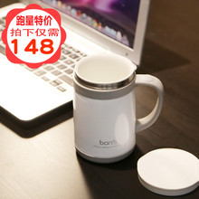 不锈钢qz温杯带手柄bw瓷内胆水杯商务办公茶杯男女陶瓷泡茶杯