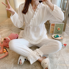 月子服qz秋纯棉产后bw孕妇睡衣套装女薄式产妇产后喂奶哺乳衣