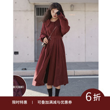 宽松百rm女加棉大衣ml质中长开衫过膝可拆卸加棉内胆