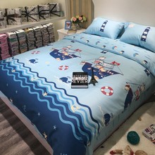 男孩卡ro纯棉四件套ka被套宝宝床上用品全棉床单1.2m床三件套
