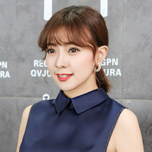 尖领新rw黑白方领装bw纯色深蓝色秋冬百搭韩款女