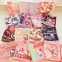 出口日s7日单毛巾 c7可爱软萌hello kitty25*25毛巾手帕(小)方巾