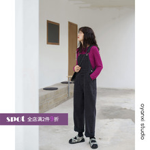202s7新式美式原c7连体裤减龄高腰阔腿牛仔长裤女