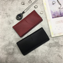 202sa新式女士钱an式欧美简约复古长卡包时尚个性百搭(小)钱夹潮