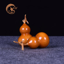 包浆天sc老精品手捻xw做旧紫皮文玩摆件手把件草里金