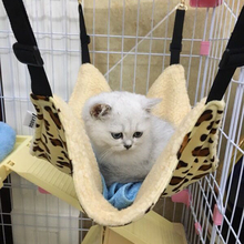 豹纹猫sc加厚羊羔绒jm适猫咪 大号猫笼 猫笼挂床