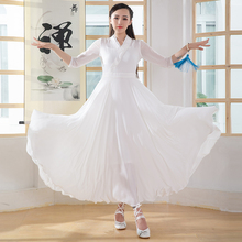 禅舞服sc女套装仙女jm服禅修服禅意复古文艺雪纺套装连衣裙