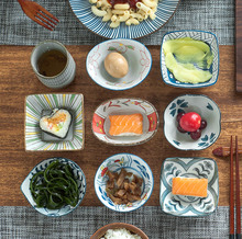 日式调sf碗火锅酱料en碗醋碗调味碟凉菜碗创意异形碗方碗