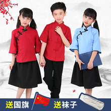 宝宝民sf学生装五四sj(小)学生合唱毕业照朗诵六一宝宝节演出服