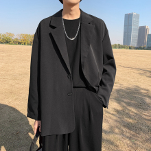 男士(小)sh装外套韩款ng气ins学生炸街休闲西服港风痞帅dk制服