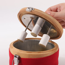 竹制艾sh盒随身灸木ng腹部宫寒熏蒸仪器妇科全身热敷包家庭式