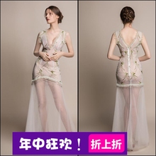 性感透sh夜店女装蕾qs雅长裙仙女连衣裙宴会车模私的晚礼服
