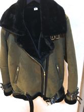 202sh年新式仿皮qs毛皮毛一体男士宽松外套皮衣夹克翻领机车服