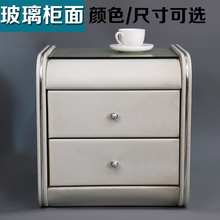 玻璃面sh质软包简约qs室家具定制颜色宽迷你皮床边柜子