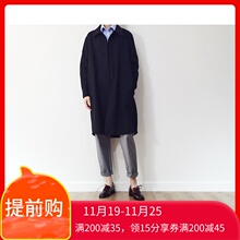 左手日sh春秋新女式qs长式简约中性休闲长袖外套风衣单层